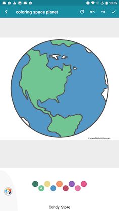 coloring space planet - Screenshot 4