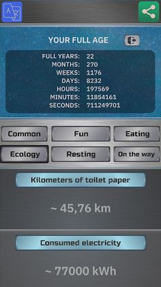 Life Calculator - Stats - Screenshot 4