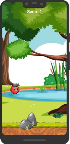 Red ball - bounce game - Screenshot 1