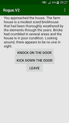 Rogue V2 (text adventure) - Screenshot 1