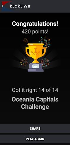 14 Oceania Capitals Challenge - Screenshot 4