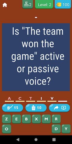 Active and Passive Voice Quiz - Screenshot 3