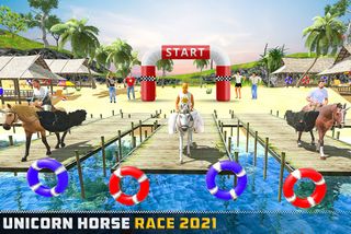 Flying Unicorn Racing 3D - Screenshot 1