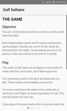 Golf Solitaire - Screenshot 4