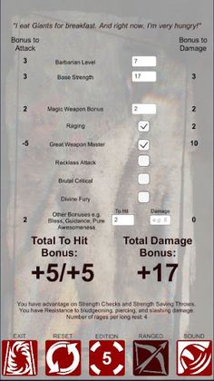 Barbarian Calculator - Screenshot 1