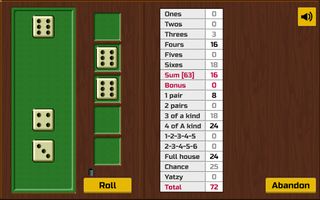 Yatzy Solitaire Lite - Screenshot 1
