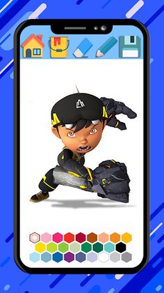 Boboiboy coloring cartoon game - Screenshot 2