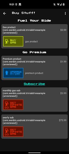 SampleBillingApp - Screenshot 1