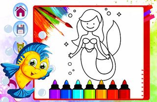 Mermaid Coloring Page - Screenshot 2