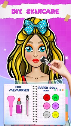 DIY Paper Doll Makeup Games - Screenshot 1