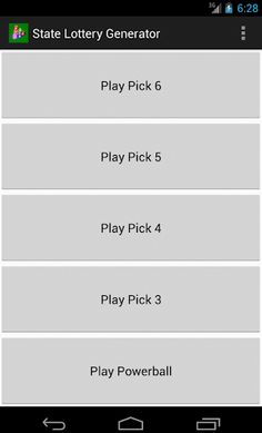 State Lottery Generator - Screenshot 1