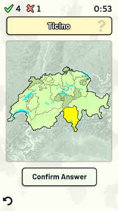 Swiss Cantons Quiz - Screenshot 1