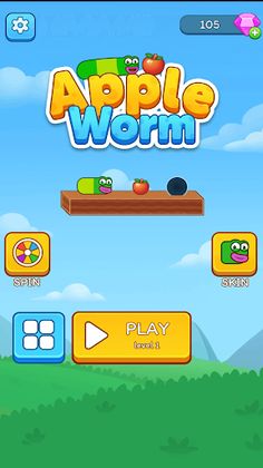 Worms Eat Apple - Puzzle Zone - Screenshot 1