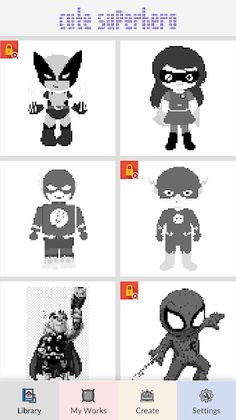 Cute Superhero Pixel Art - Screenshot 3