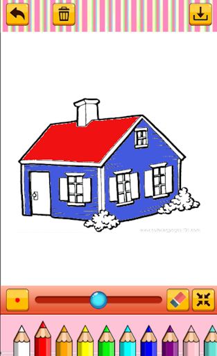 Coloring Beautiful Doll House - Screenshot 3