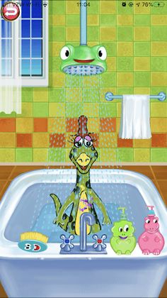 Dino Bath Dress Potty training - Screenshot 2