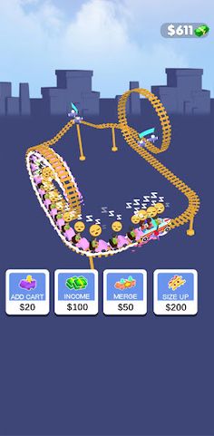 Crazy Coaster Idle - Screenshot 1