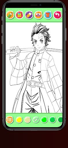 Tanjiro Demon Slayer Coloring - Screenshot 3