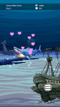Shark - Pixel art healing aqu - Screenshot 2
