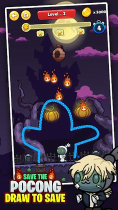 Save Pocong : Draw Line - Screenshot 2