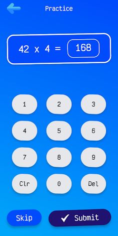 Math Tables with Practice - Screenshot 2