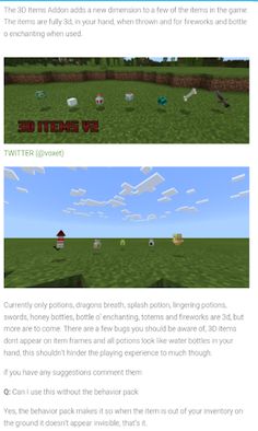 3D Items Addon for Minecraft P - Screenshot 1