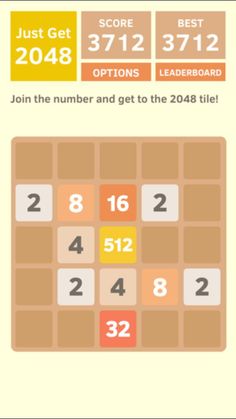 Just Get 2048: A Simple Puzzle Game! - Screenshot 1
