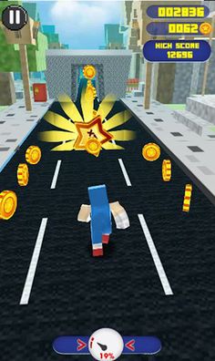 Craft hedgehog blue run fast - Screenshot 1