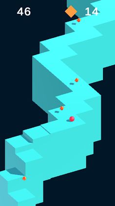 Zig Zag 3D Ball Rolling Game - Screenshot 2