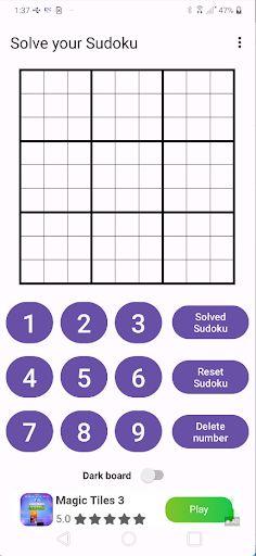 Solved Sudoku - Screenshot 1