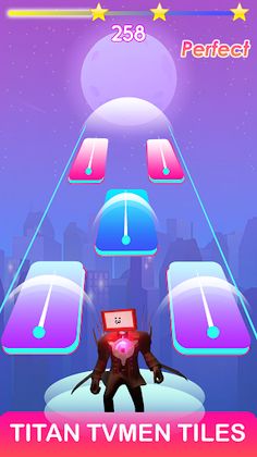 Skibidi TV Man Hop Tiles Mix - Screenshot 2