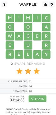 Waffle - Daily Word Game - Screenshot 2