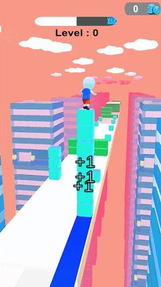 Cubes Stacking Runner - Screenshot 1