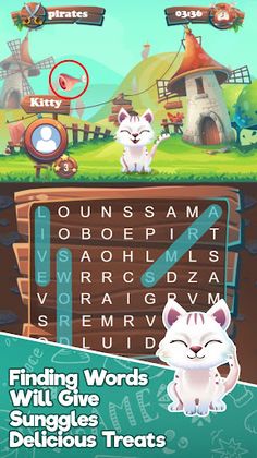 Feed The Cat - Word Search - Screenshot 2