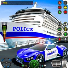 Police Muscle Car Cargo Plane - Screenshot 1