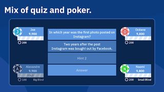 QuizPoker: Mix of Quiz and Poker - Screenshot 1