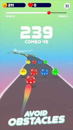 Space Road: color ball game - Screenshot 1