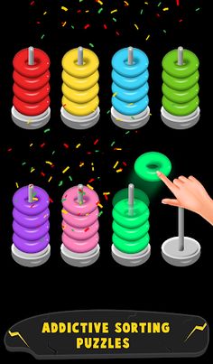Hoop Stack Color Sort Puzzle - Screenshot 2