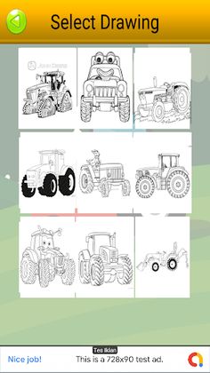 tractor coloring book - Screenshot 2
