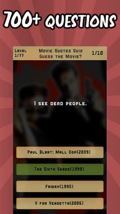 Movie Quotes Trivia Quiz - Screenshot 1