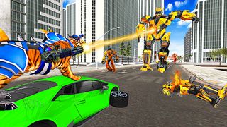 Flying Tiger Robot Car Game 3D - Screenshot 1