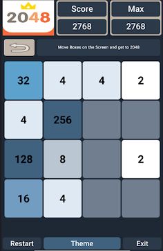 2048 Game - Multiple Theme - Screenshot 1