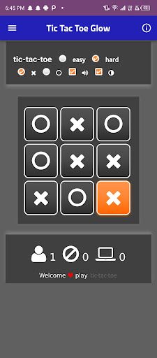 Tic Tac Toe Glow : 1 player XO - Screenshot 3