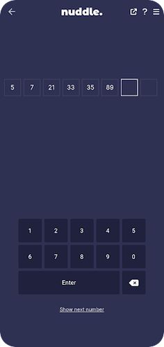 Nuddle · Number sequences - Screenshot 2
