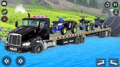 US Police ATV Transporter Game - Screenshot 4