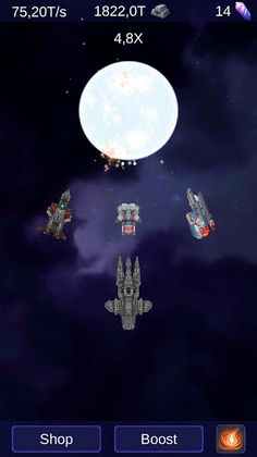Idle galaxy clicker: spaceship - Screenshot 2