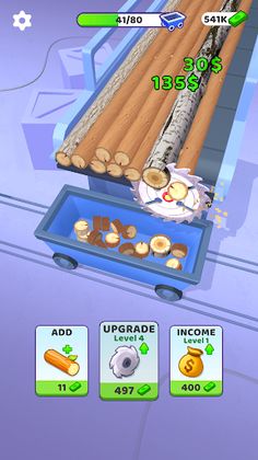 Idle Cutter: Wood Slice - Screenshot 1