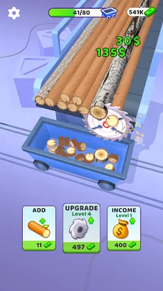 Idle Cutter: Wood Slice - Screenshot 1