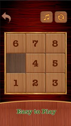 Wooden 15 Puzzle ! Number Slid - Screenshot 2
