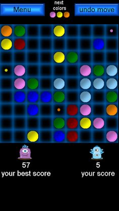 Color Lines. 5 in a row puzzle - Screenshot 3